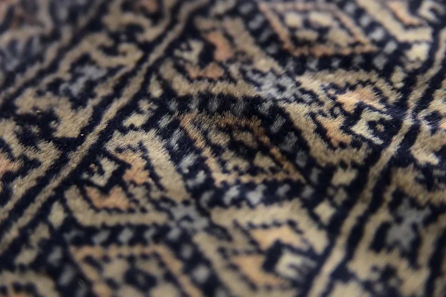 Handgewebter blauer Buchara Teppich von Ikea, 1960er