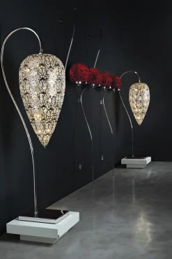 Heartbeat Arabesque Da Terra Lampe aus Stahl & Kristallglas von Vgnewtrend