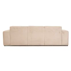 Iconx Studios Beluga Vier-Sitzer Sofa Sofa aus Samtstoff Beige Hellgrau