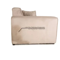 Iconx Studios Beluga Vier-Sitzer Sofa Sofa aus Samtstoff Beige Hellgrau