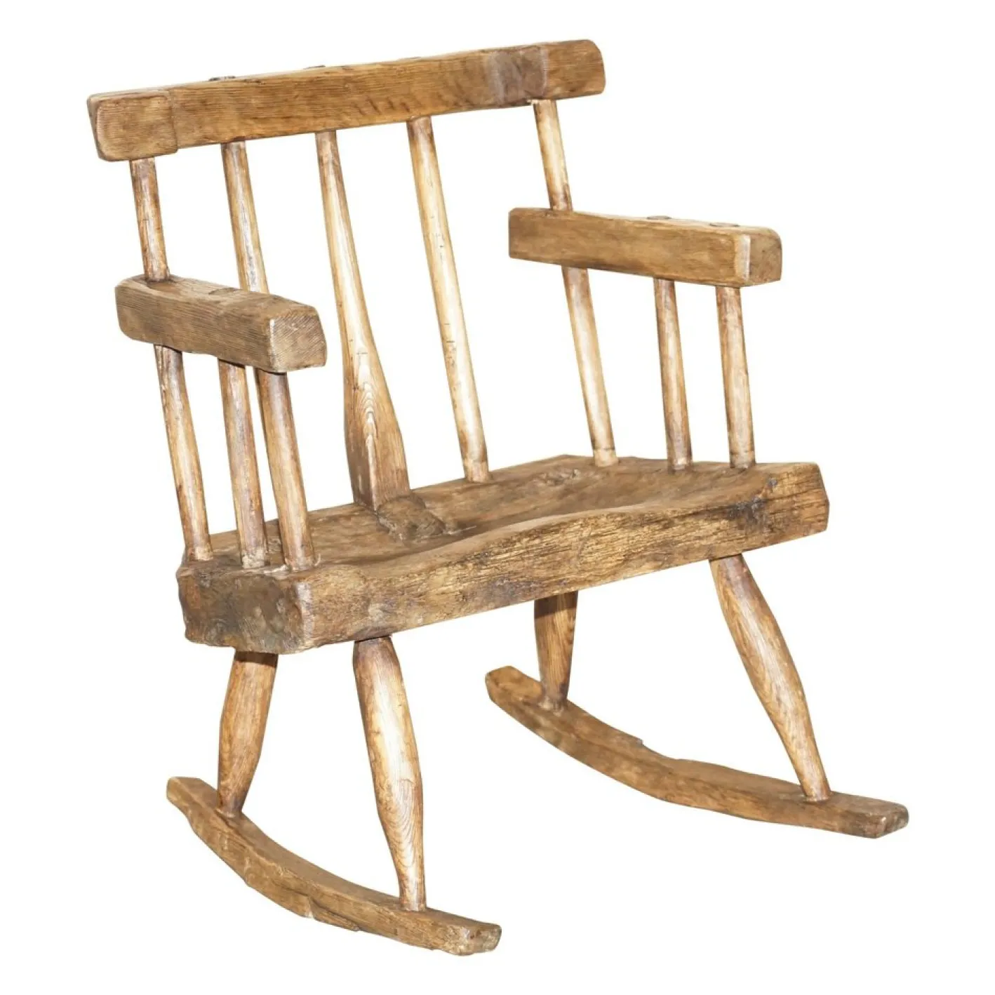 Irischer Schaukelsessel aus Holz, 1820er