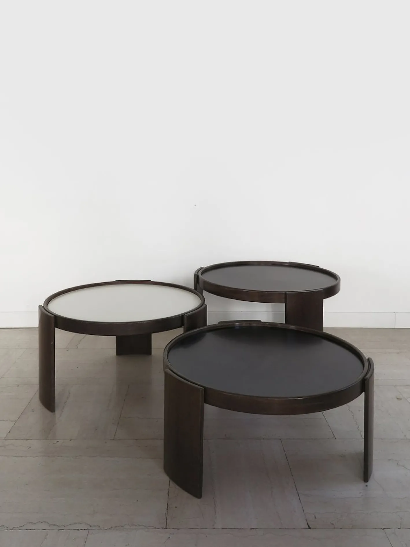 Italienische Modell 780 Satztische von Gianfranco Frattini für Cassina, 1960er, 3er Set