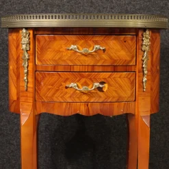 20. Jh. Französische Ovale Nachttische, 1950er, 2er Set