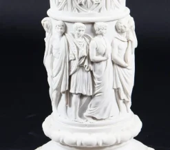 20. Jh. Marmor Büste von Apollo auf Sockel, 2er Set