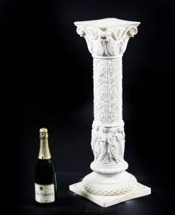 20. Jh. Marmor Büste von Apollo auf Sockel, 2er Set