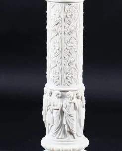 20. Jh. Marmor Büste von Apollo auf Sockel, 2er Set