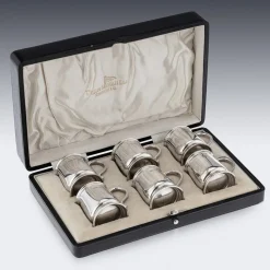 20. Jh. Silberne Humpen von Walker & Hall, 1926, 6 . Set
