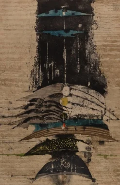 Johnny Friedlaender, Composition with Blue Birds, Radierung