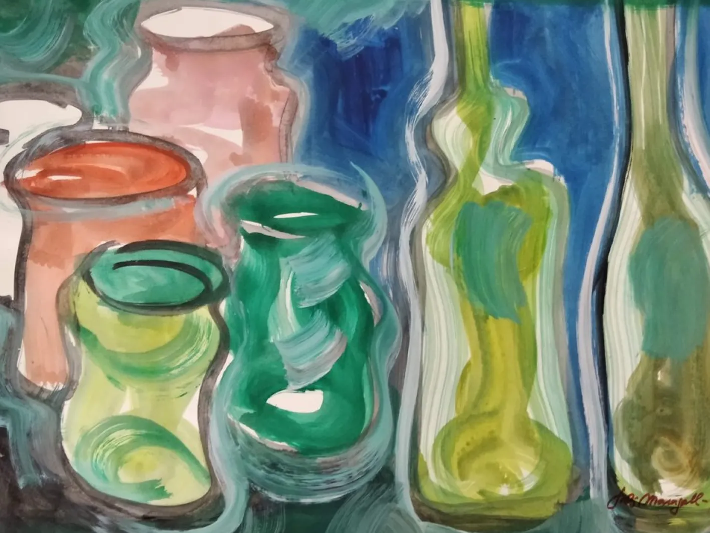 Jordi Maragall Mira, Komposition, 1994, Aquarell auf Papier
