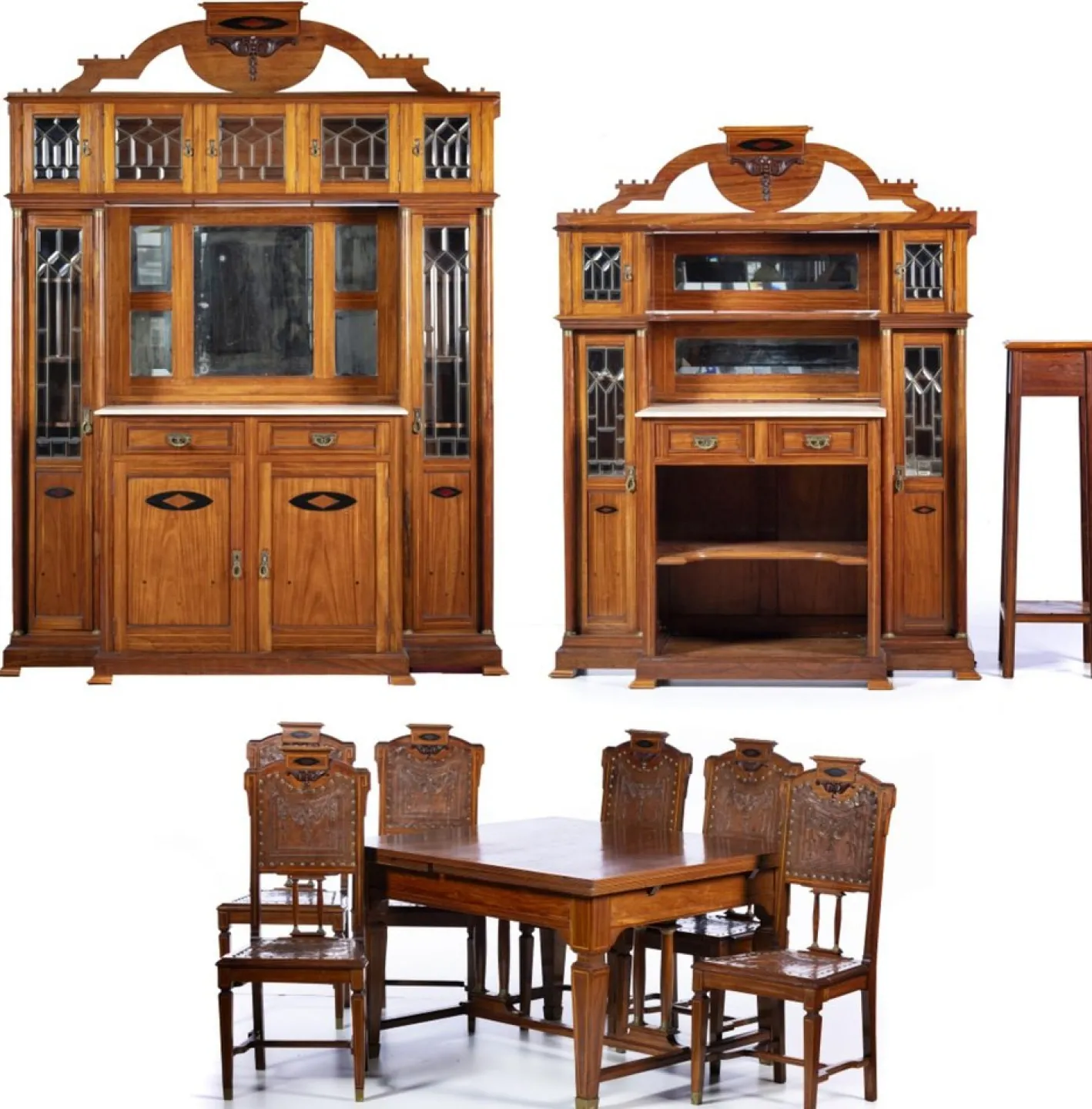 Jugendstil Esszimmermöbel, 1920er, 10 . Set