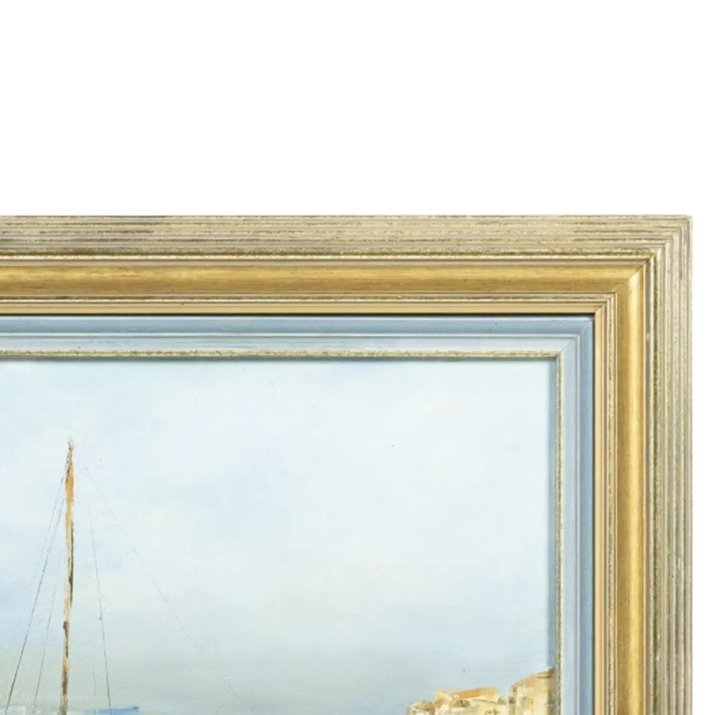 Jusa Hafenblick, 1990er, Acryl auf Leinwand
