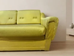 Klappbares Mid-Century Schlafsofa in Senfgelb, Tschechoslowakei, 1930er