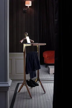 Klassischer Stummer Diener aus Messing & schwarzem Nussholz von Honorific