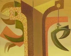 Leo Guida, Abstrakte Komposition, Öl auf Leinwand, 1970er