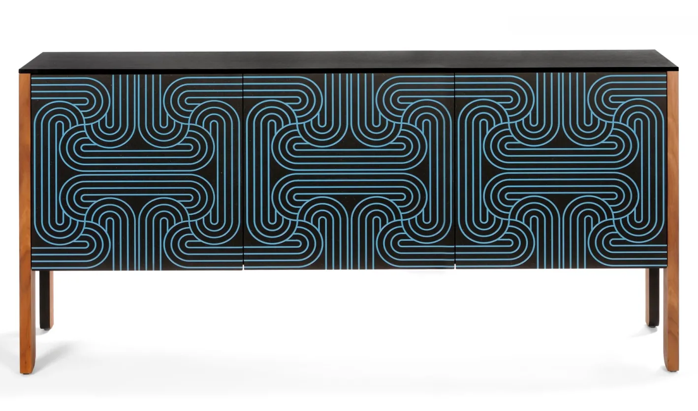 Loop Sideboard in Schwarz und Dunkelblau von Coucou Manou