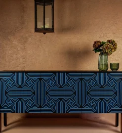Loop Sideboard in Schwarz und Dunkelblau von Coucou Manou