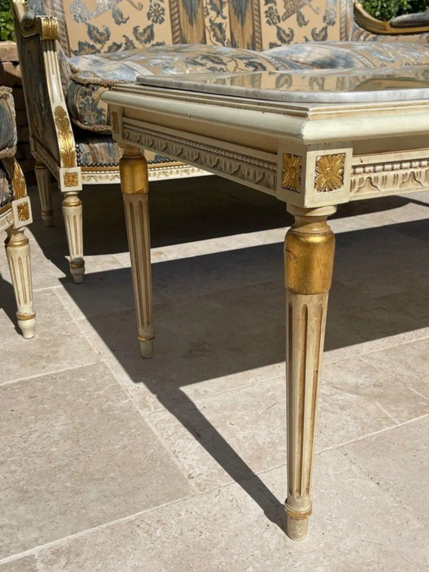 Louis XVI Wohnzimmer Set, 1940er, 4er Set