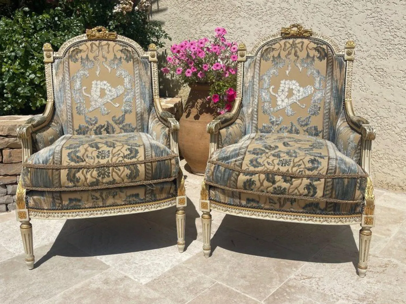 Louis XVI Wohnzimmer Set, 1940er, 4er Set