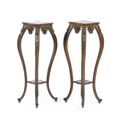 Louis XV Säulen, 19. Jh., 2er Set