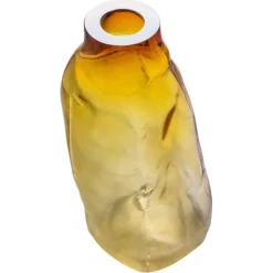 105 LTR Forms 55 Gelbes Dekoratives Objekt aus mundgeblasenem Glas von Vogel Studio