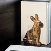 Marmor und Stahl Bunny Buchstützen von Alessandra Grasso, 2er Set