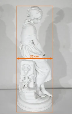 Mathurin Moreau, Große Figurative Skulptur, spätes 19. Jh., Biskuitporzellan