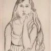 Matisse, Mädchen, Original Lithographie, 1920