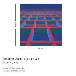 Maxime Defert, Espace I, 1973, Siebdruck