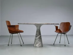 M1 Esstisch aus Hellgrauem Marmor von Angelo Mangiarotti für Skipper, 1969