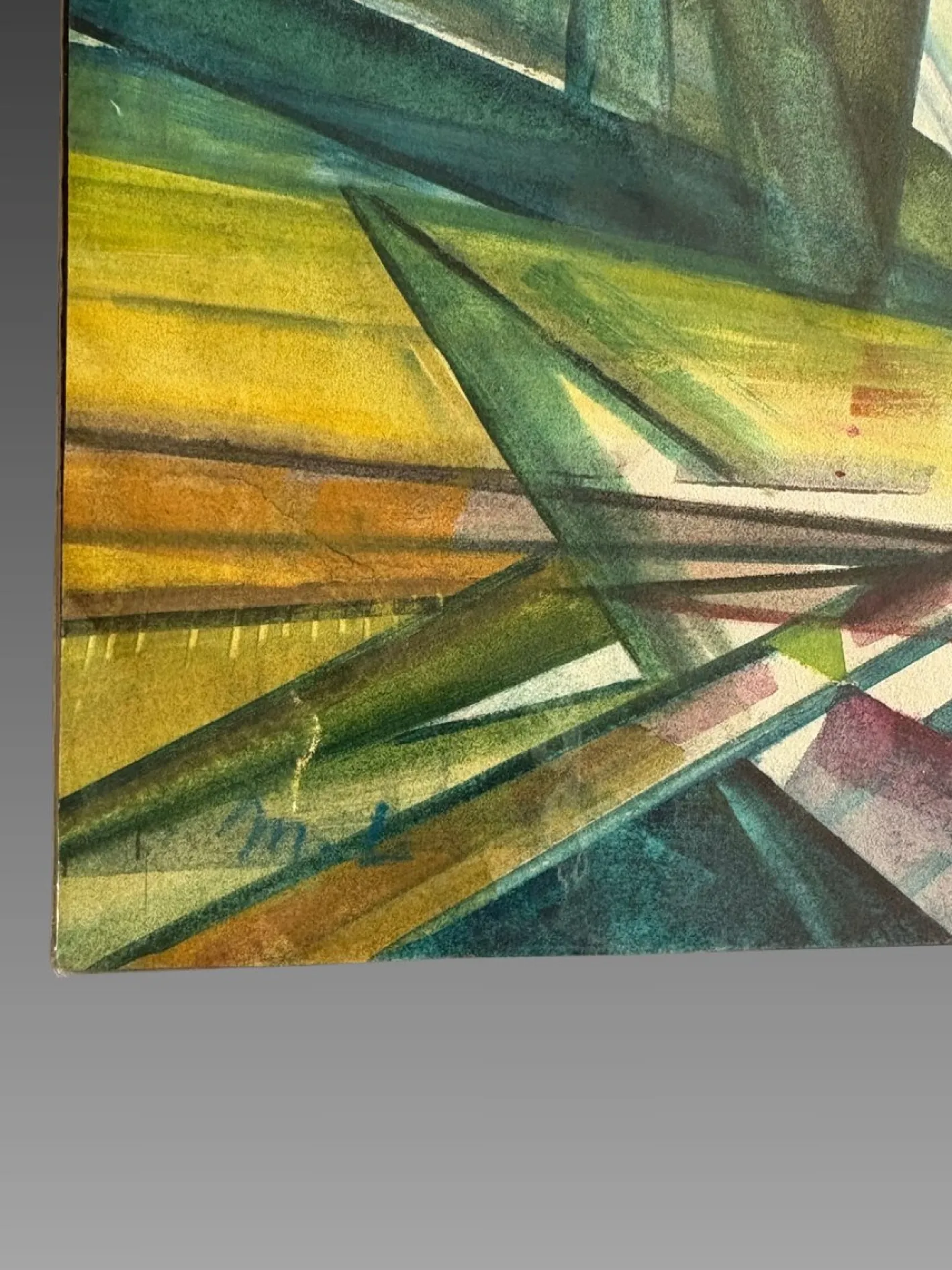 Mikhail Larionov, Rayonist Composition, 1910, Gouache auf Papier