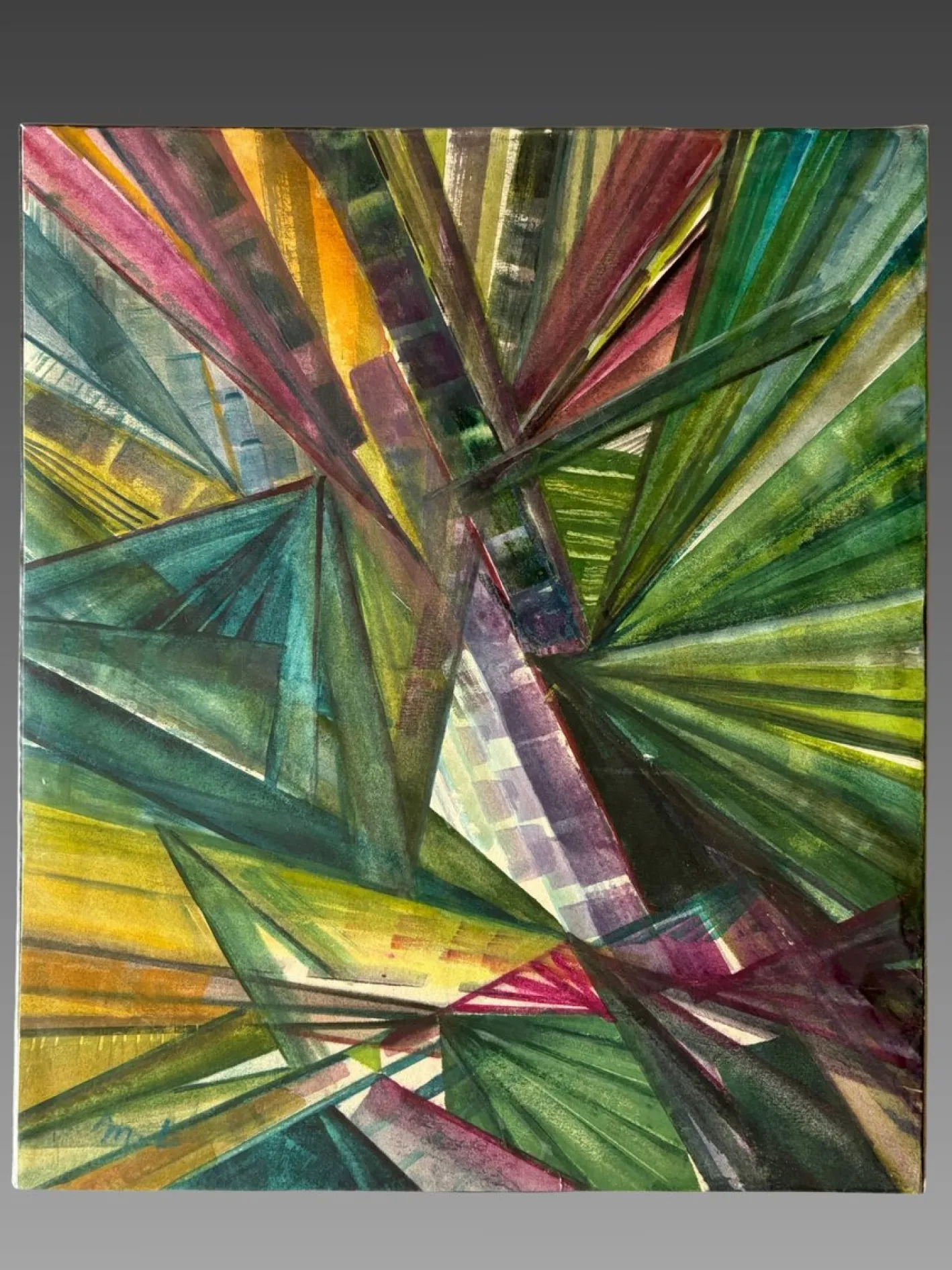 Mikhail Larionov, Rayonist Composition, 1910, Gouache auf Papier