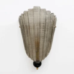 Moderne italienische Wandleuchten aus strukturiertem Muranoglas, 2000er, 2er Set
