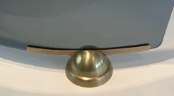 Moderner Kaminschirm aus gebogenem Glas & Messing von Fontana Arte, Italien, 1970er