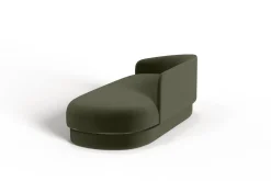 Modernes Gentle Daybed aus grünem Samt und bronzefarbenem Metall von Javier Gomez