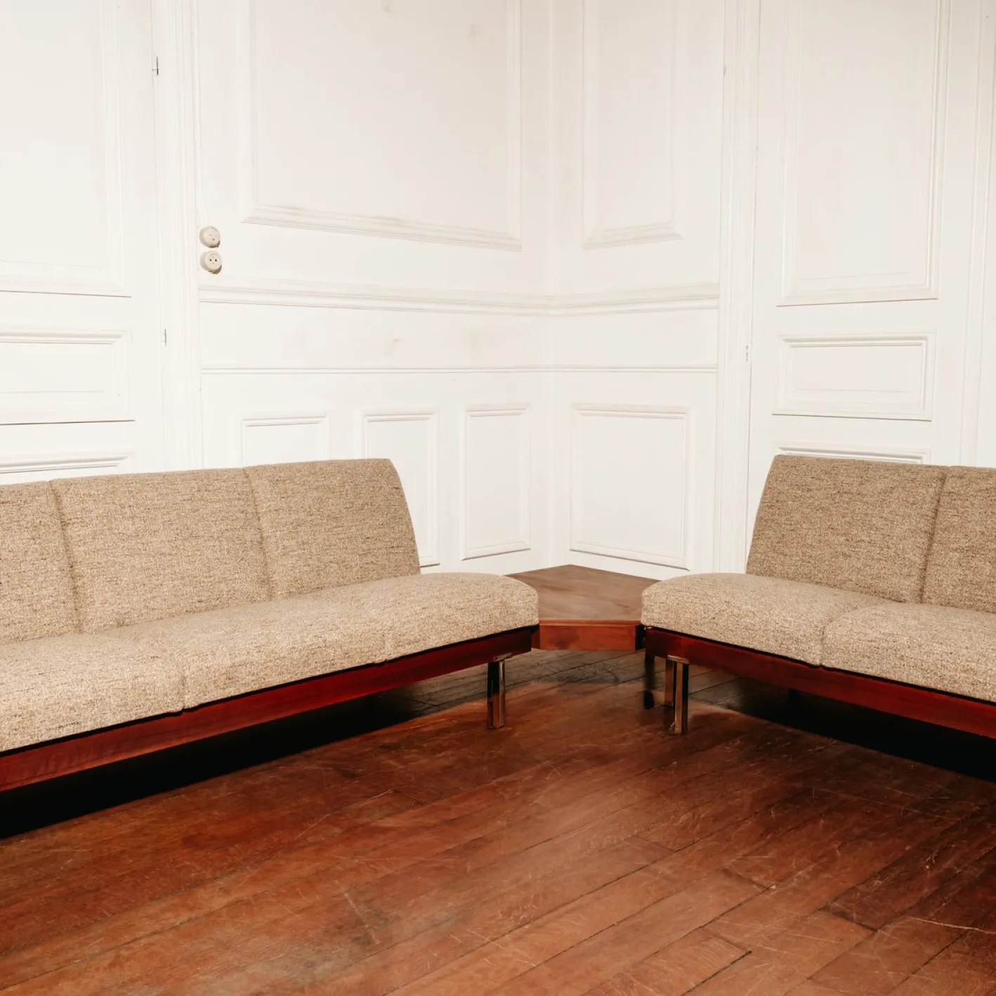 Modernistische Wohnzimmergarnitur, 1960er, 3er Set
