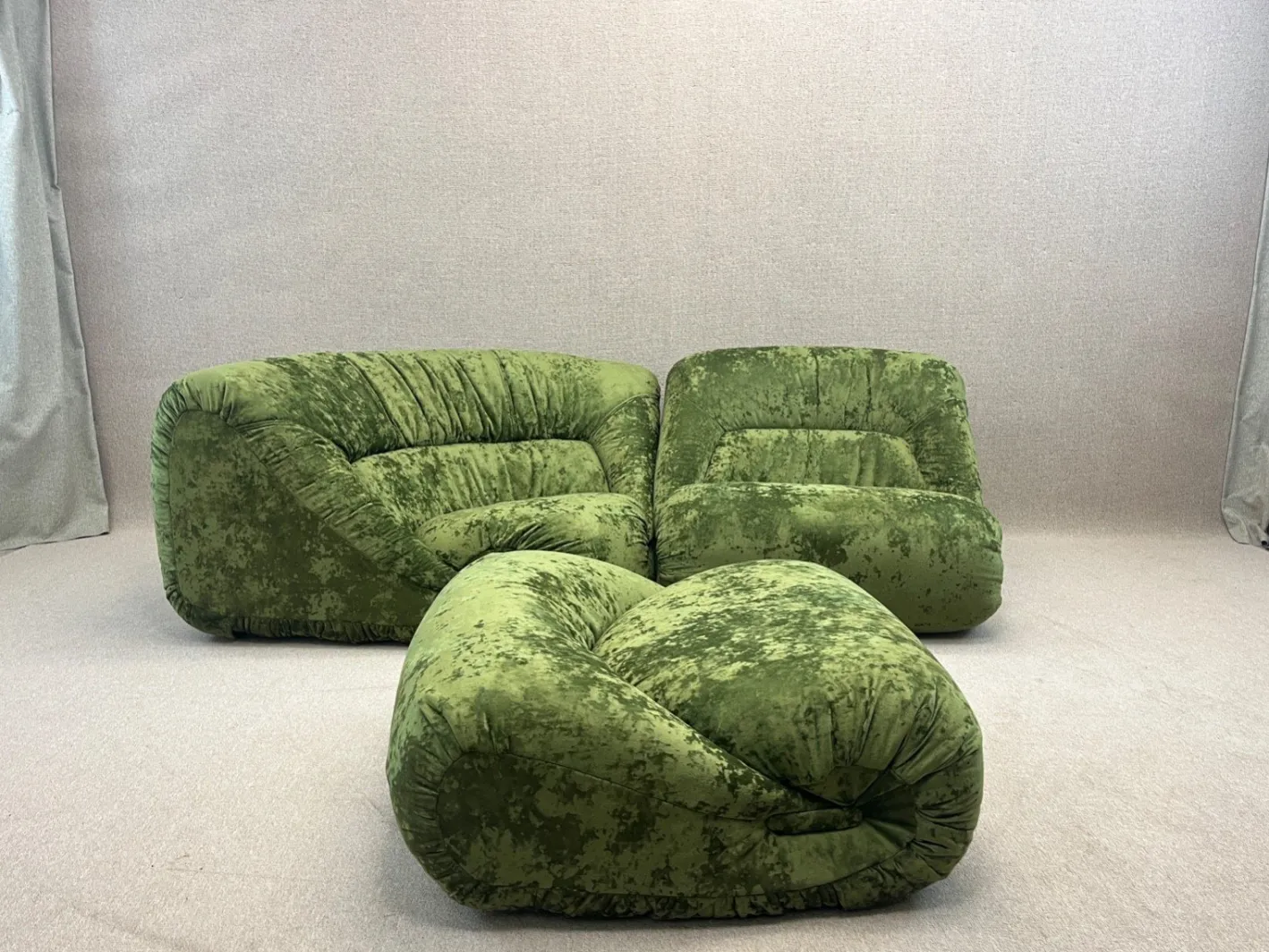 Modulares Vintage Ecksofa von Jean Prevost, 1970, 3er Set
