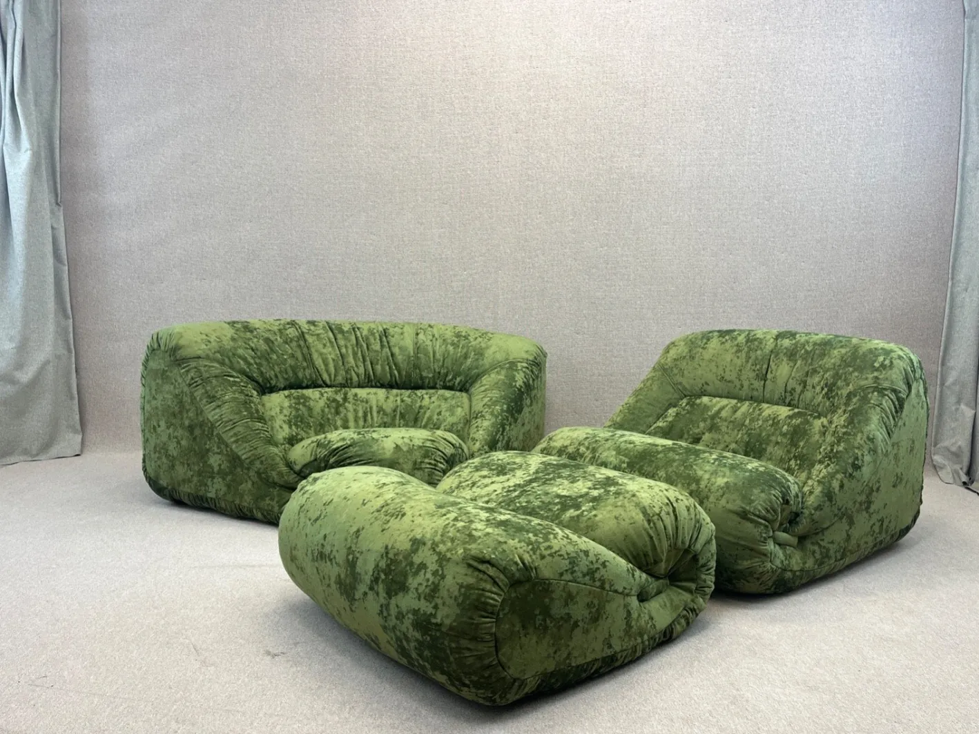 Modulares Vintage Ecksofa von Jean Prevost, 1970, 3er Set