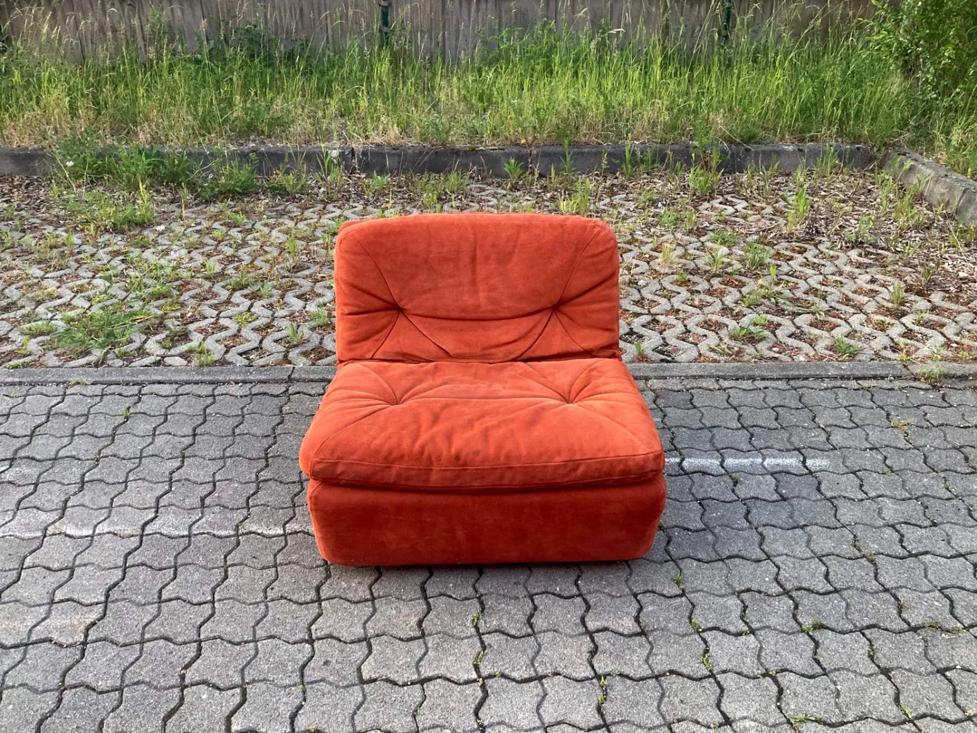Modulares Vintage Sofa mit Veloursbezug, 1970er, 3er Set