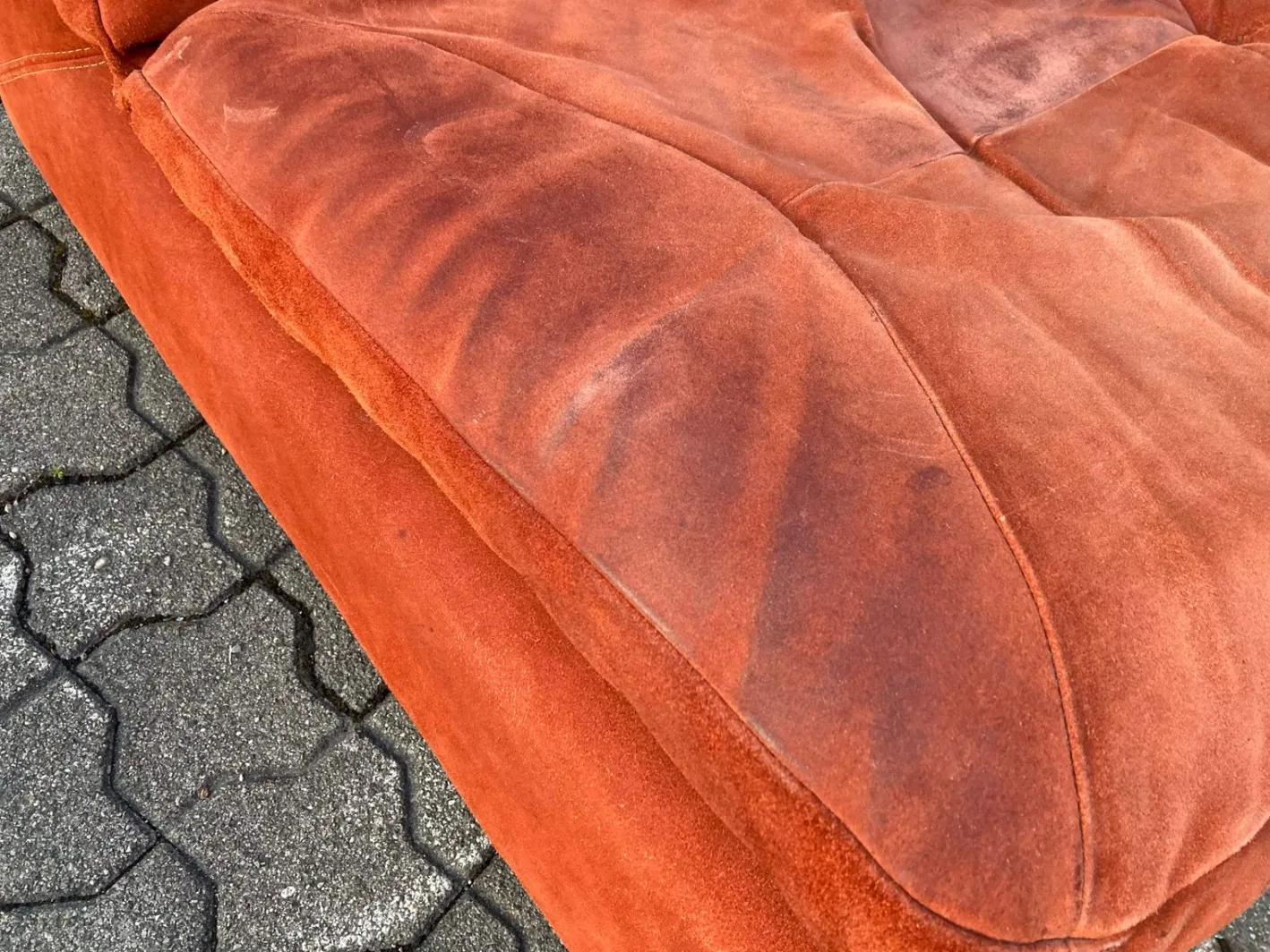 Modulares Vintage Sofa mit Veloursbezug, 1970er, 3er Set