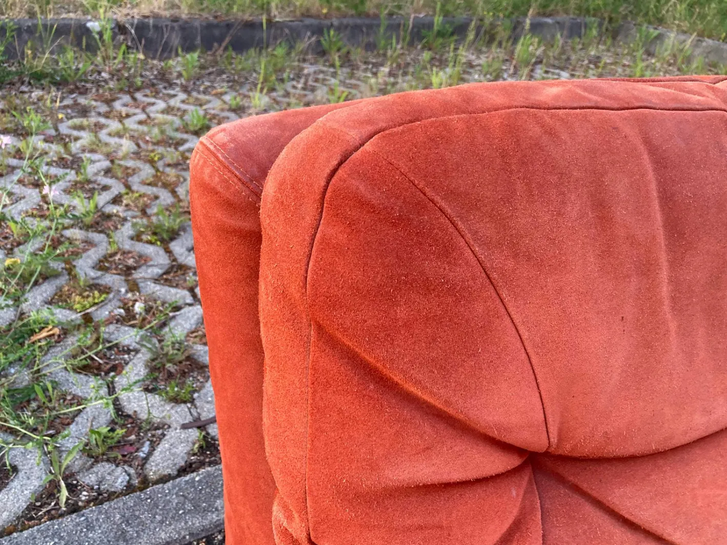 Modulares Vintage Sofa mit Veloursbezug, 1970er, 3er Set