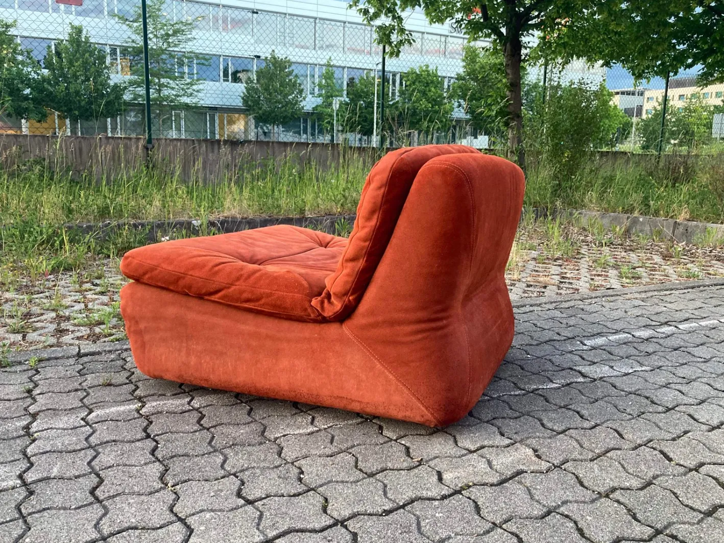 Modulares Vintage Sofa mit Veloursbezug, 1970er, 3er Set