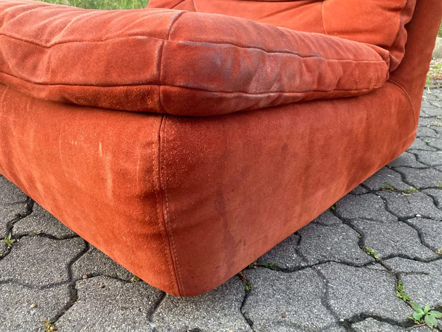 Modulares Vintage Sofa mit Veloursbezug, 1970er, 3er Set