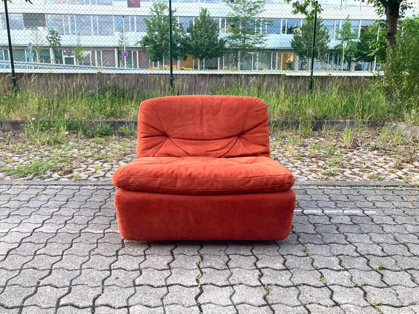 Modulares Vintage Sofa mit Veloursbezug, 1970er, 3er Set