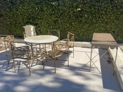 Montecito Outside Dining Table in Bronze Finish by Michael Taylor