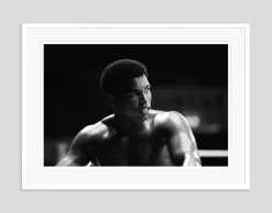 Muhammad Ali Ringside Framed in White Archival Pigment Print by Mirror Group Archives