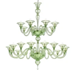 Murano Glas Kronleuchter mit Rigadin Details von Simoeng für Simoeng