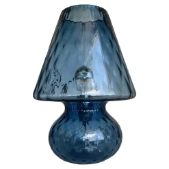 Murano-inspirierte blaue Glaslampe mit Ballotton Textur von Simoeng