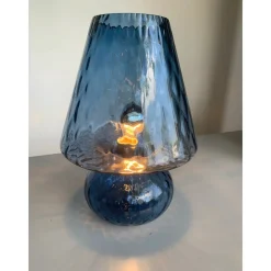 Murano-inspirierte blaue Glaslampe mit Ballotton Textur von Simoeng