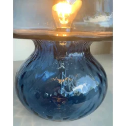 Murano-inspirierte blaue Glaslampe mit Ballotton Textur von Simoeng