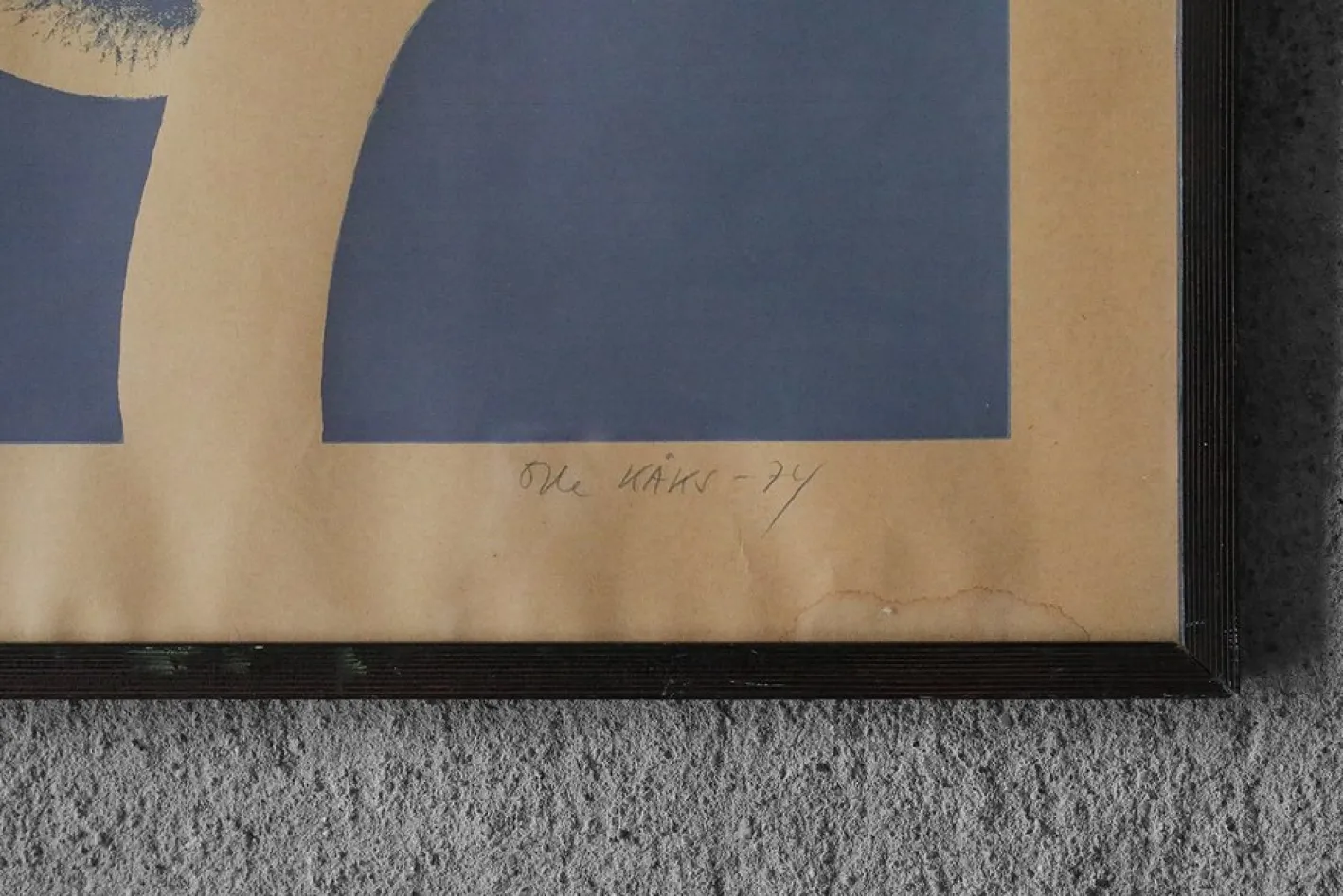 Olle Kåks, Komposition, Lithographie, 1974, gerahmt
